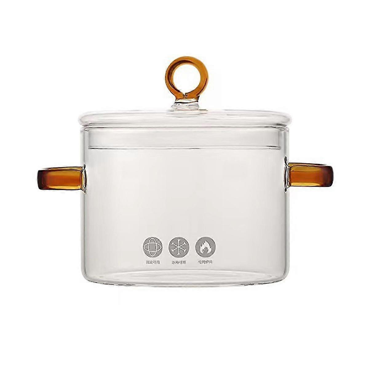 Glass Instant Noodle Pot Oven Pans Sauce Pan Stainless Steel Sauce Pan With Lid Soup Pot