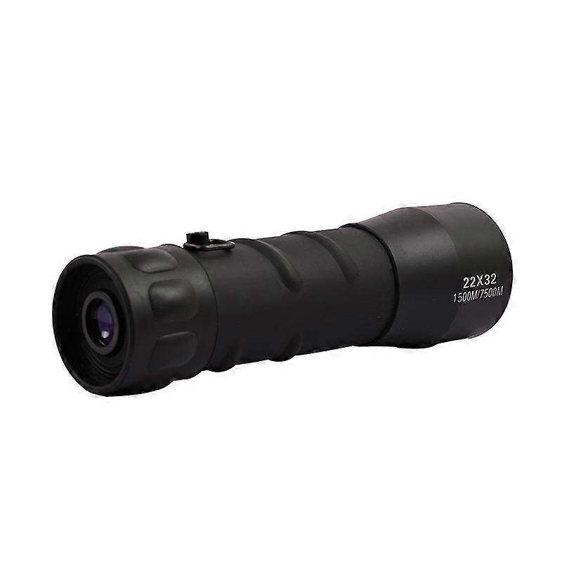 Portable High Definition 22x32 Monocular with Wide Vision and Retractable Eyepiece - Ideal for Outdoor Use Black