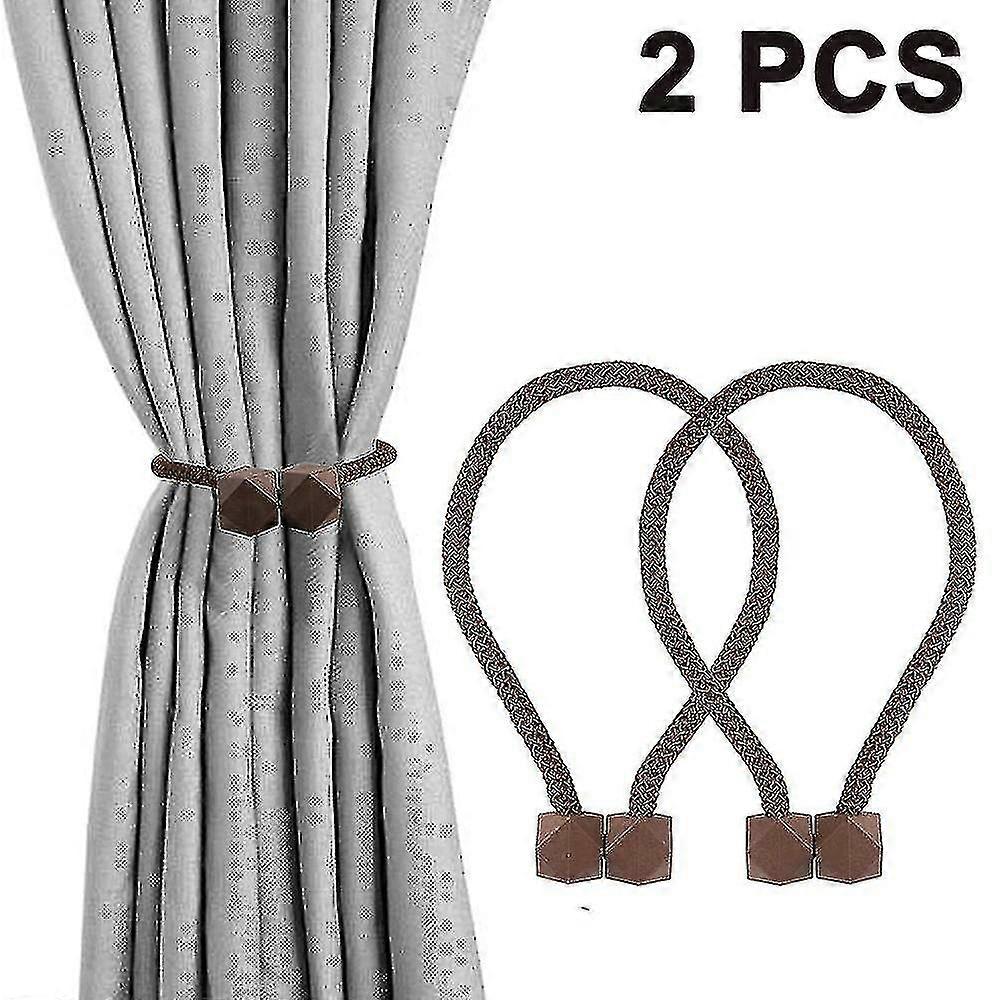 2 Pcs Magnetic Curtain Tiebacks, Convenient Drape Tie Backs, Decorative Drape Tie Backs Holdback Holder For Window Draperies, No Tools Required