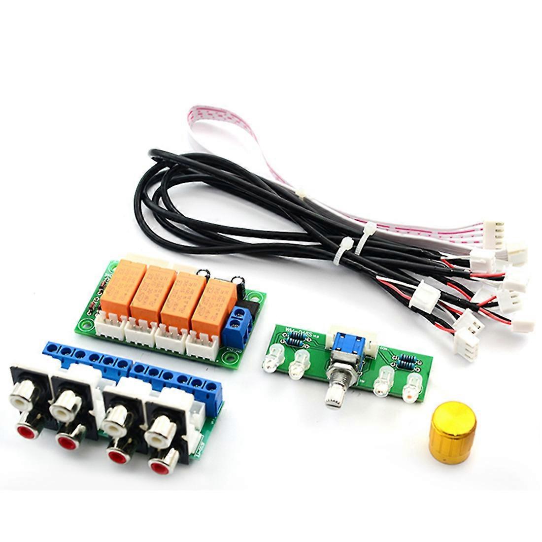 Przekaźnik 4-drożny selektor sygnału wejściowego audio Przełączanie RCA Audio Input Board of Switching