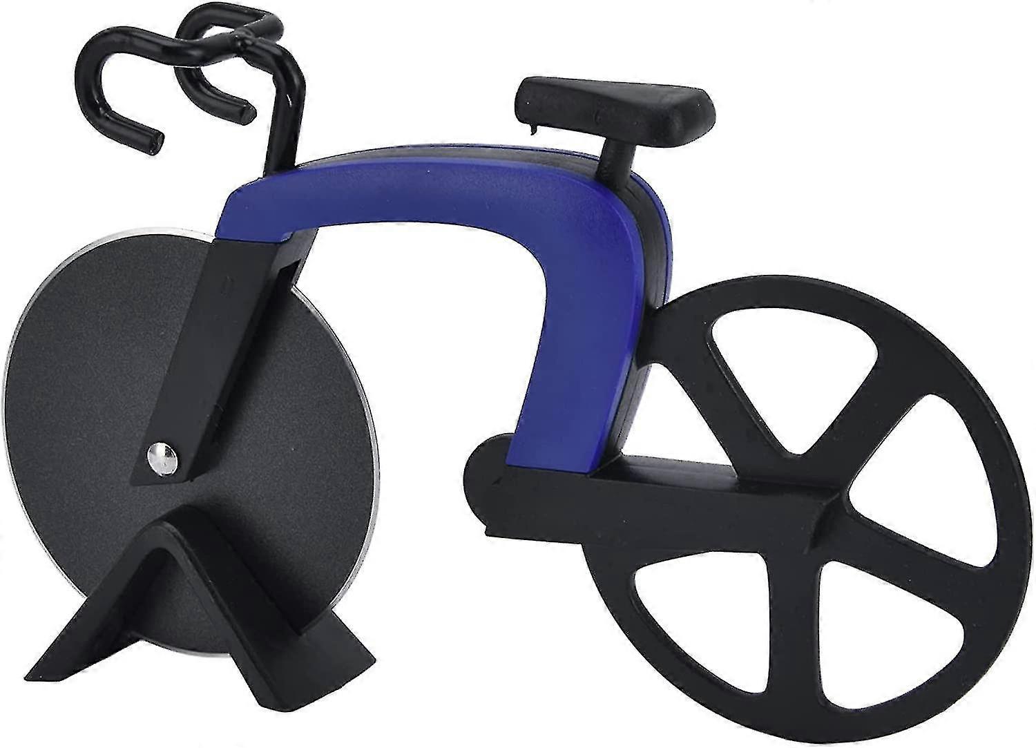 2pc Bicycle Pizza Cutter,non Stick Creative Bicycle Shape Pizza Cutter Slicer,pizza Cutting Tool With Bracket And Stainless Steel Blades