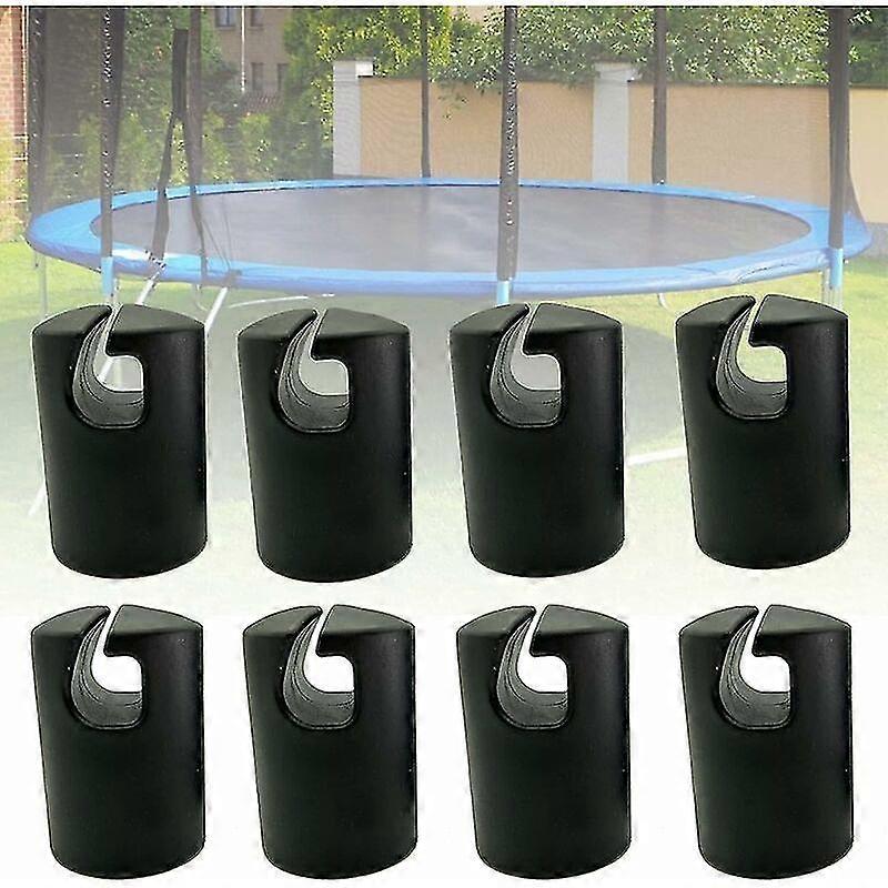 Trampolin Cap Trampolin End Cap Trampolin Hook Trampolin Reservedele Trampolin Tilbehør Post Cap til Trampolin Netpløkker 32 MM 8 stykker Blac