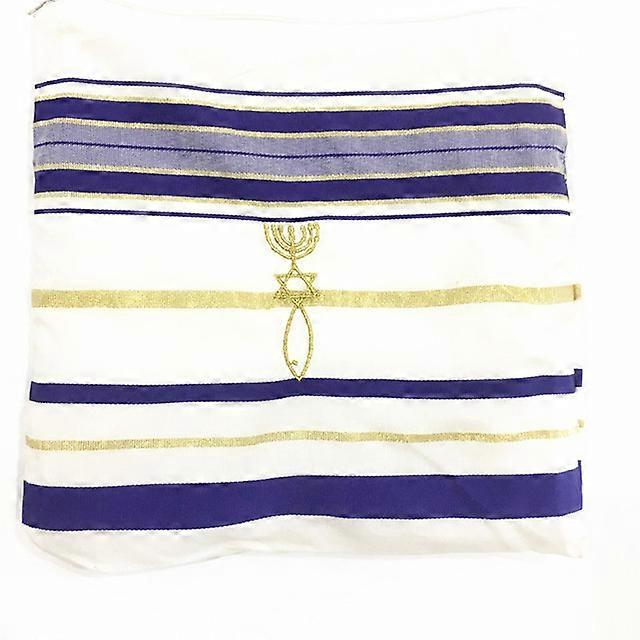 JKRISING Messianic Jewish Tallit Blue and Gold Prayer Shawl Talit and Talis Bag Prayer scarfs