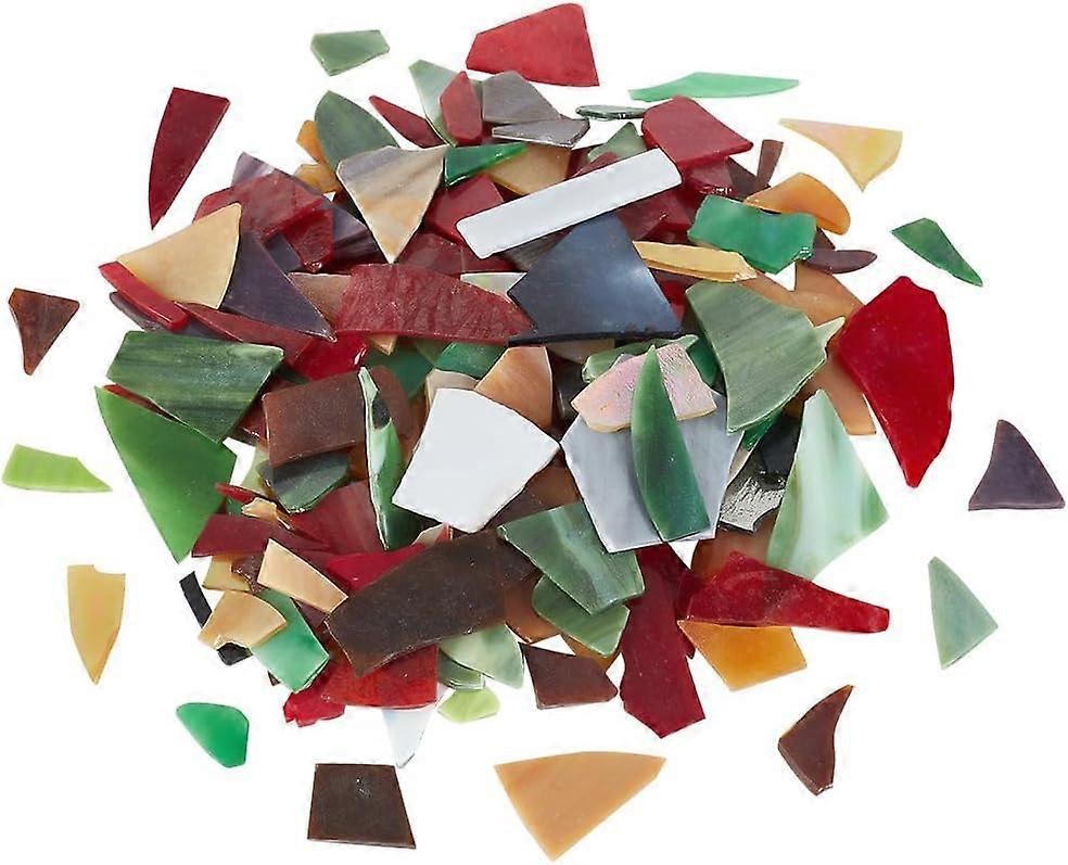 Multi-color Glass Mosaic Tiles Irregular Shape Mosaic Tiles for DIY Mosaic Art Crafts Picture Frames and More Dark Red 10~60x5~56x2.5mm 100g/bag