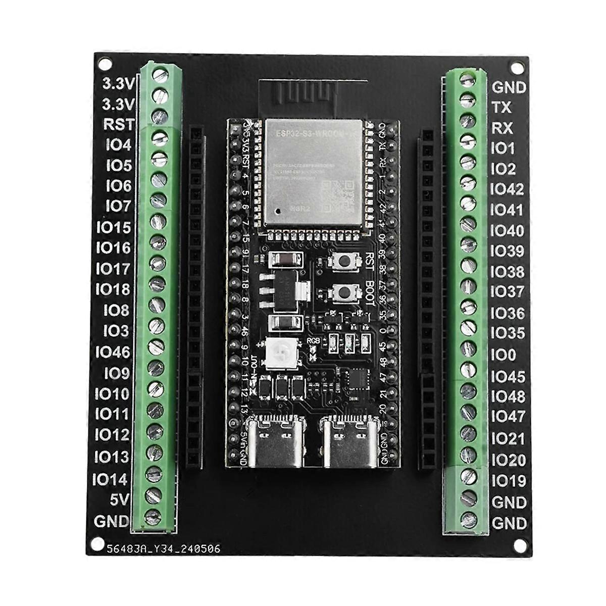 ESP32-S3 Erweiterungskarte GPIO 1 in 2 Breakout-Board Doppelschichtige Erweiterungskarte mit N8R2 / N16R8 Entwicklungsplatine C