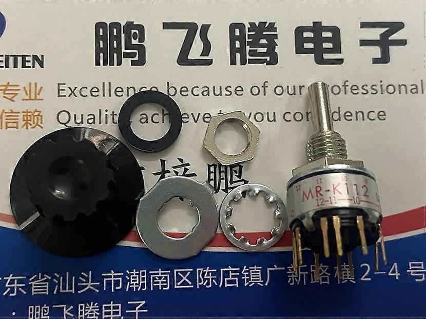 Maxpower 1PCS Japon NKK MR-K112 MRK112 2-12 bande d’engrenages commutateur rotatif CNC machine-outil