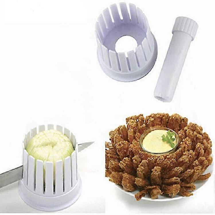 Onion Blossom Maker Set, White All-in-one Blooming Onion Set With Corer Banmo