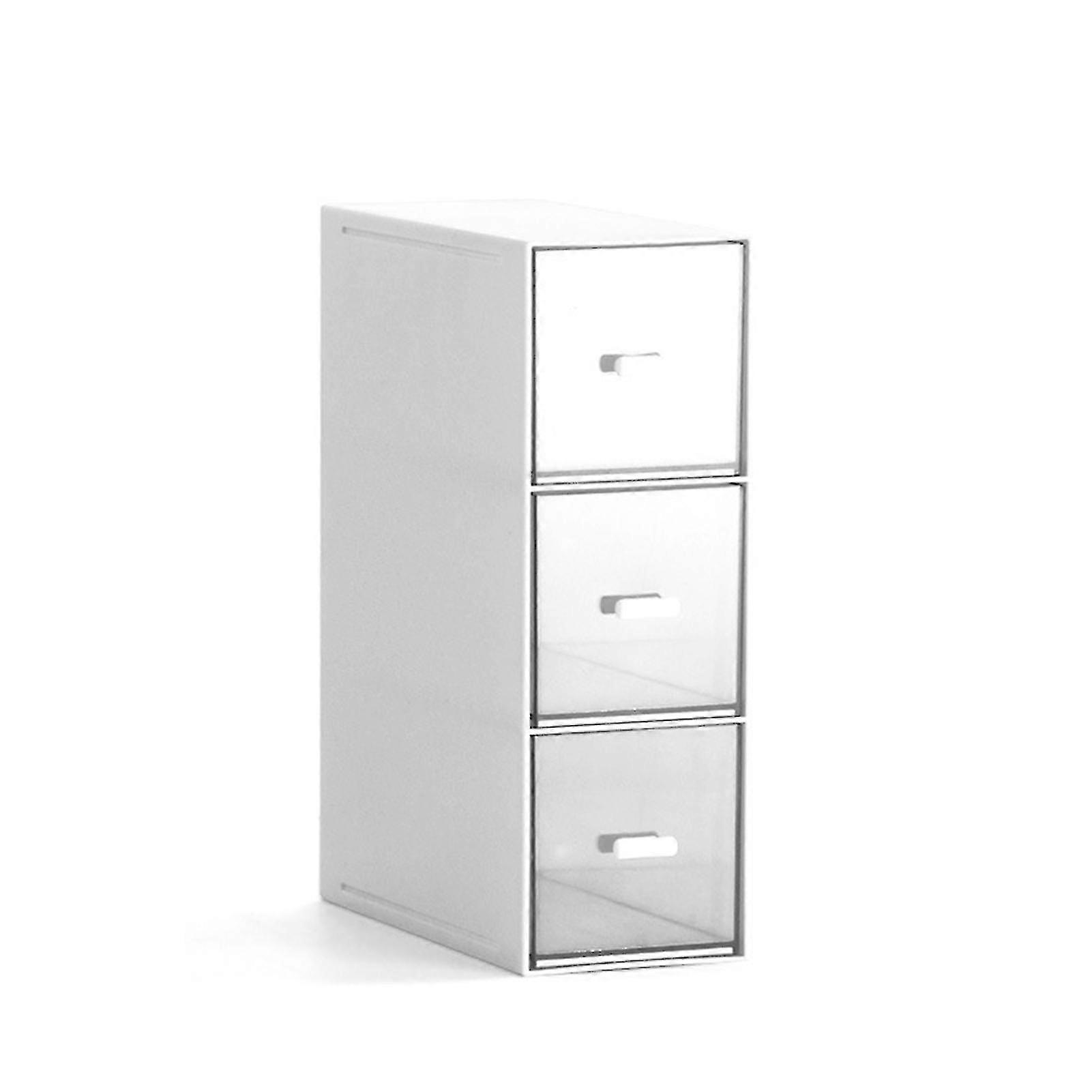 Stackable Desktop Storage Box Large Capacity Storage Drawer For Household Organization White