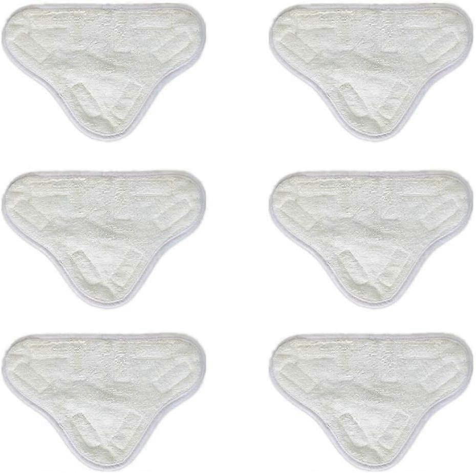 6pcs Microfibre Steam Mops Cleaning Pads Replacement Steam Mop Compatible for H2O X5 H20 Washable