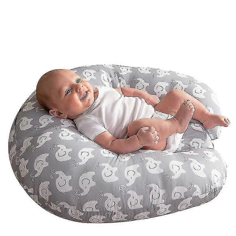 Newborn Lounger, Elephant Love Gray