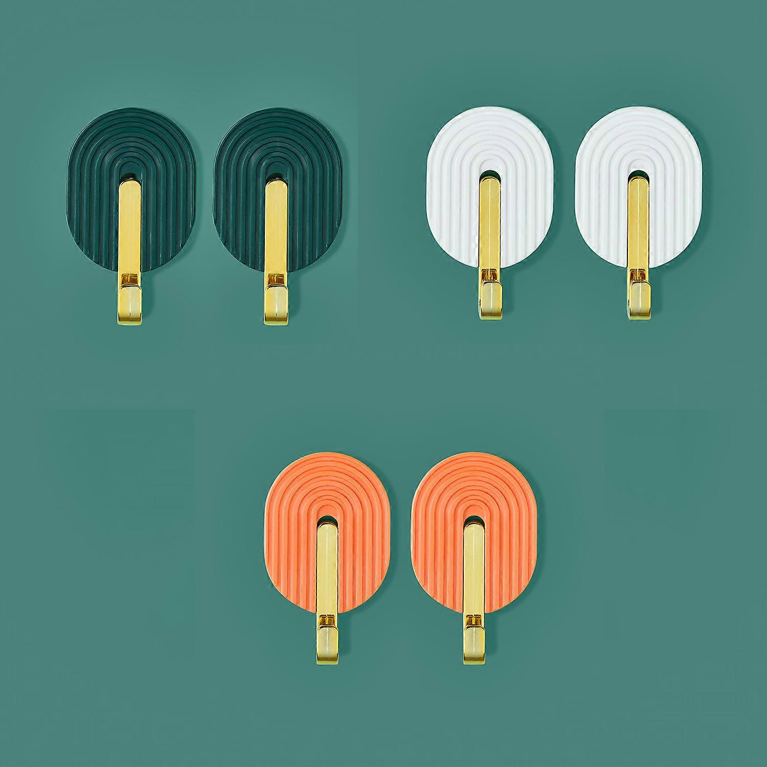 Bathroom Hooks Non-marking Hooks 6pcs, 3colors