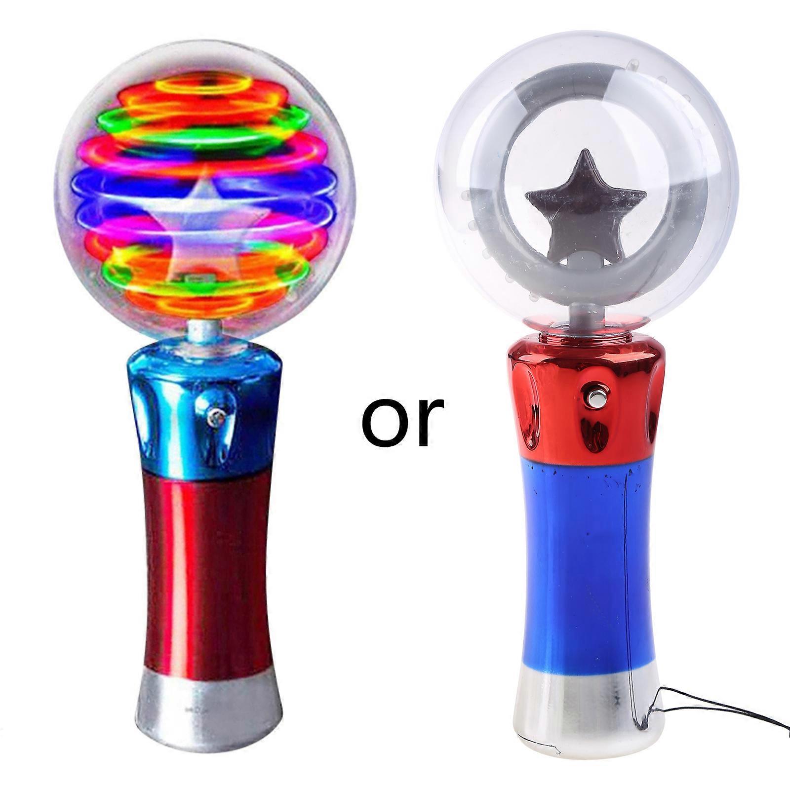 Glowing Sticks Toy Star Spinning Ball Wand Sticks Luminous Light Show Props
