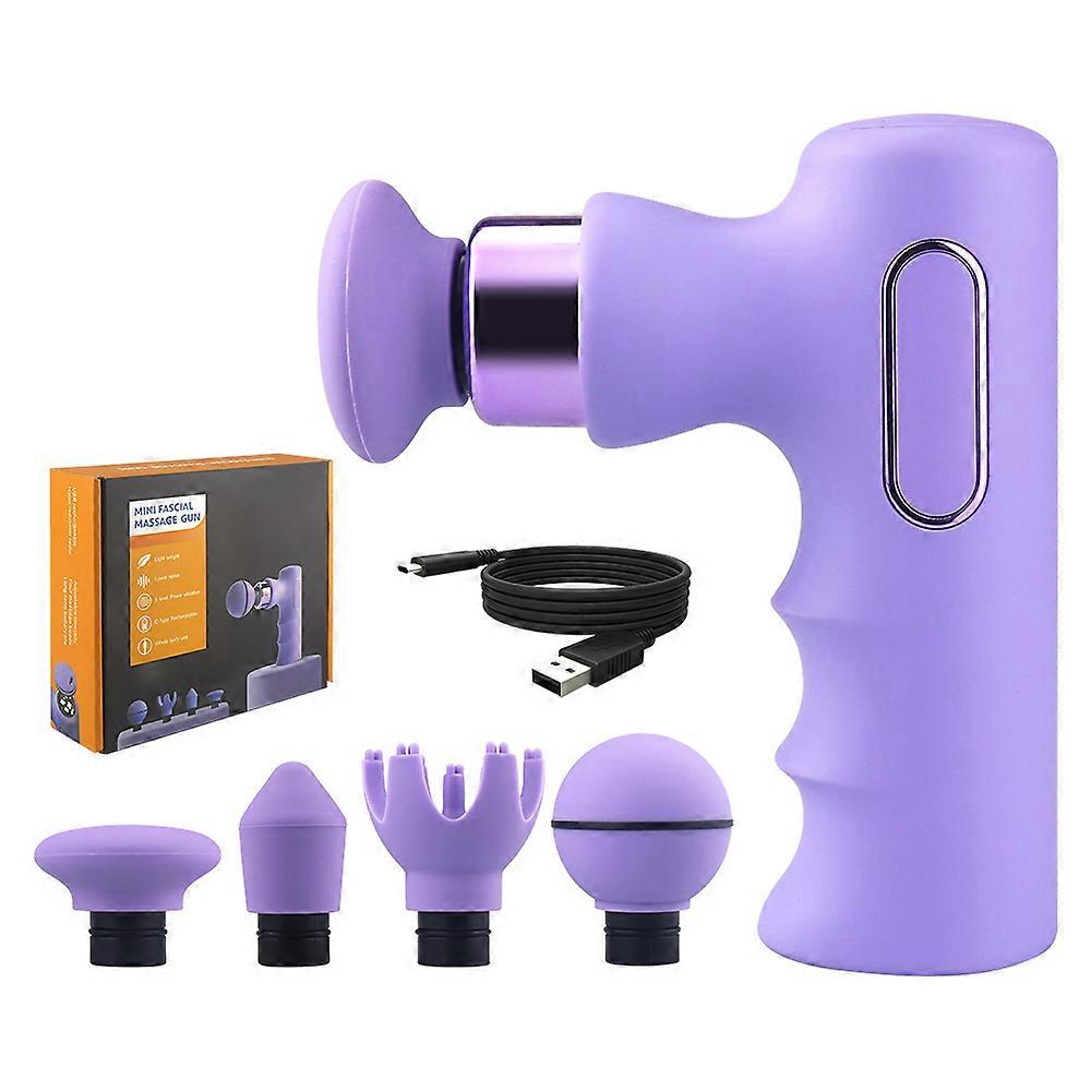 Portable Mini Massage Gun Powerful 5 Speed Brushless Motor Mini Fascia Gun for Deep Muscle Relaxation Pain Relieve Therapy