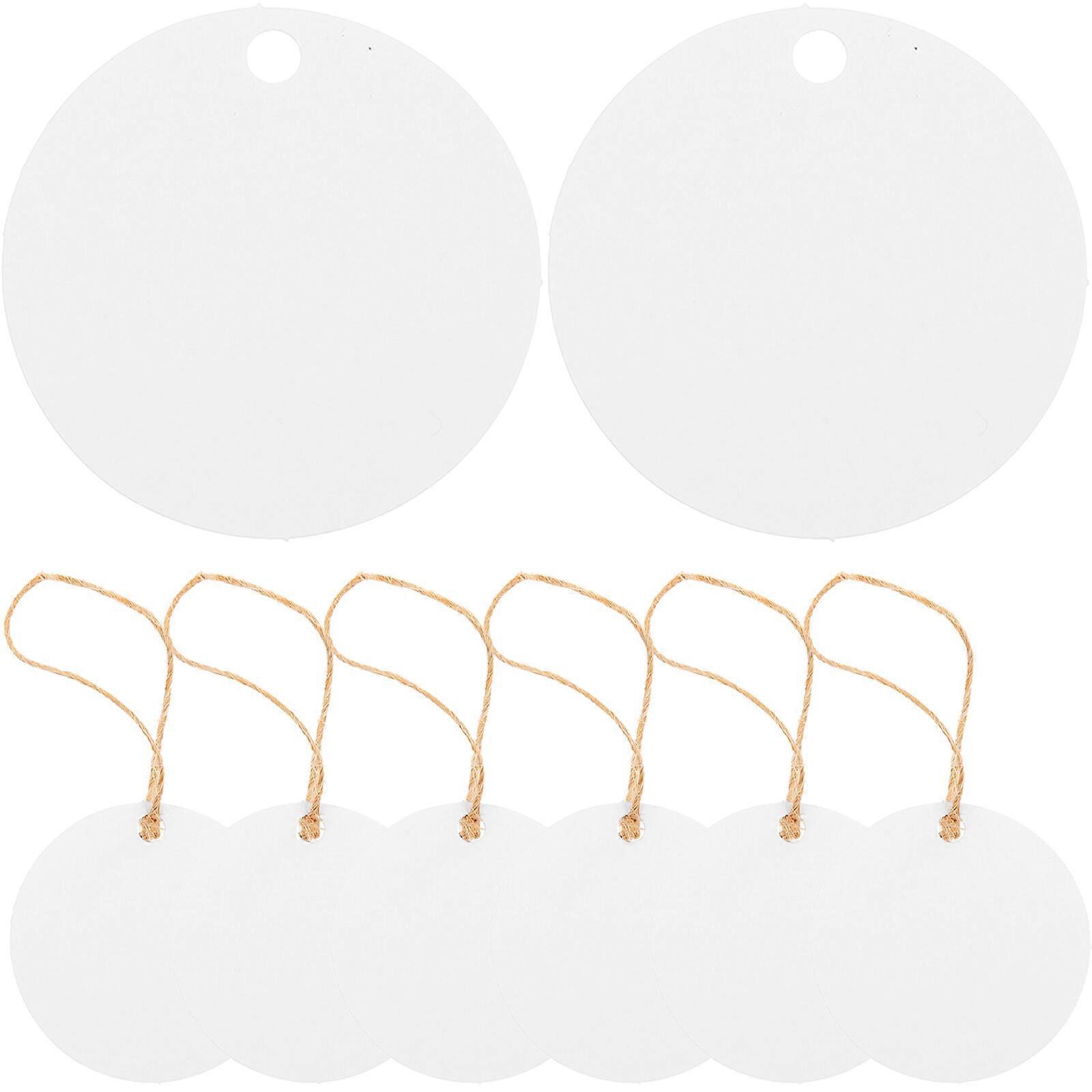 1 Set of Round Gift Tags Paper Gift Tags Hanging Blank Tags Writable Tags Round Label Tags with String