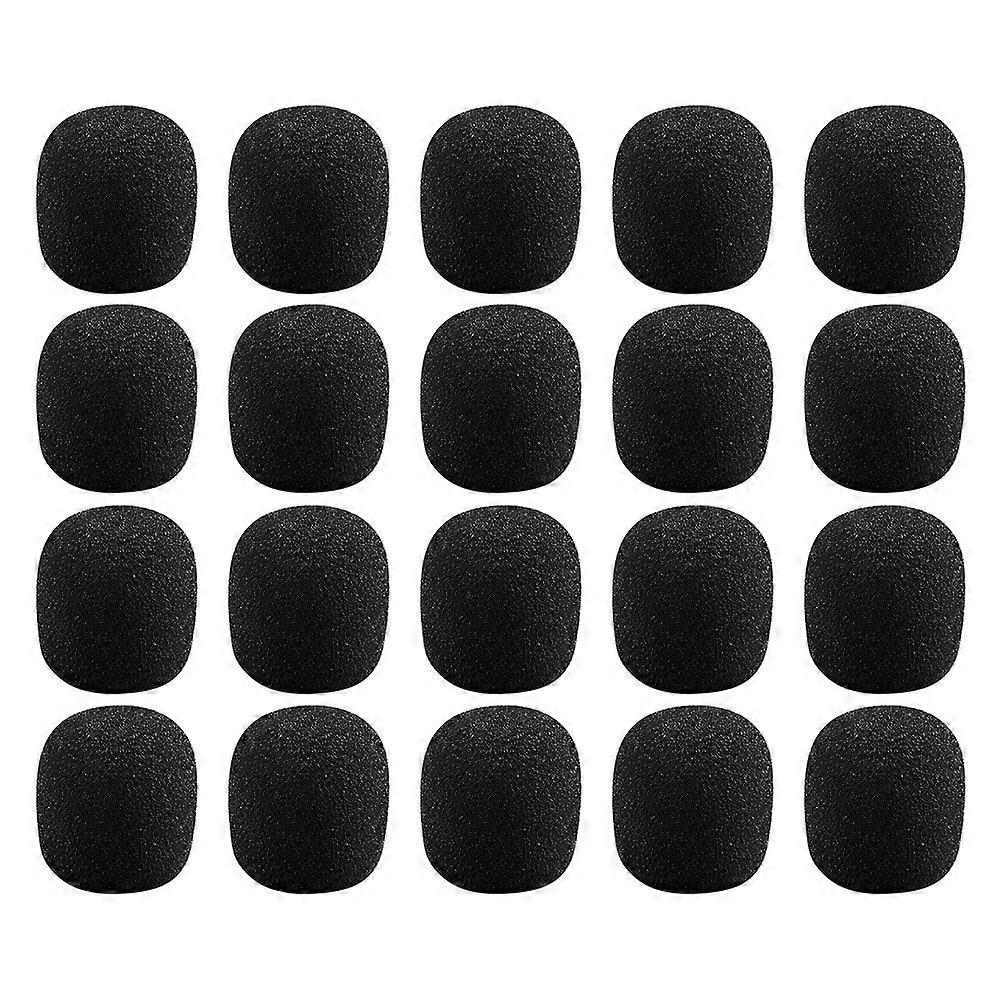 40Pcs Practical Lapel Microphone Covers Supple Sponge Microphone Covers
