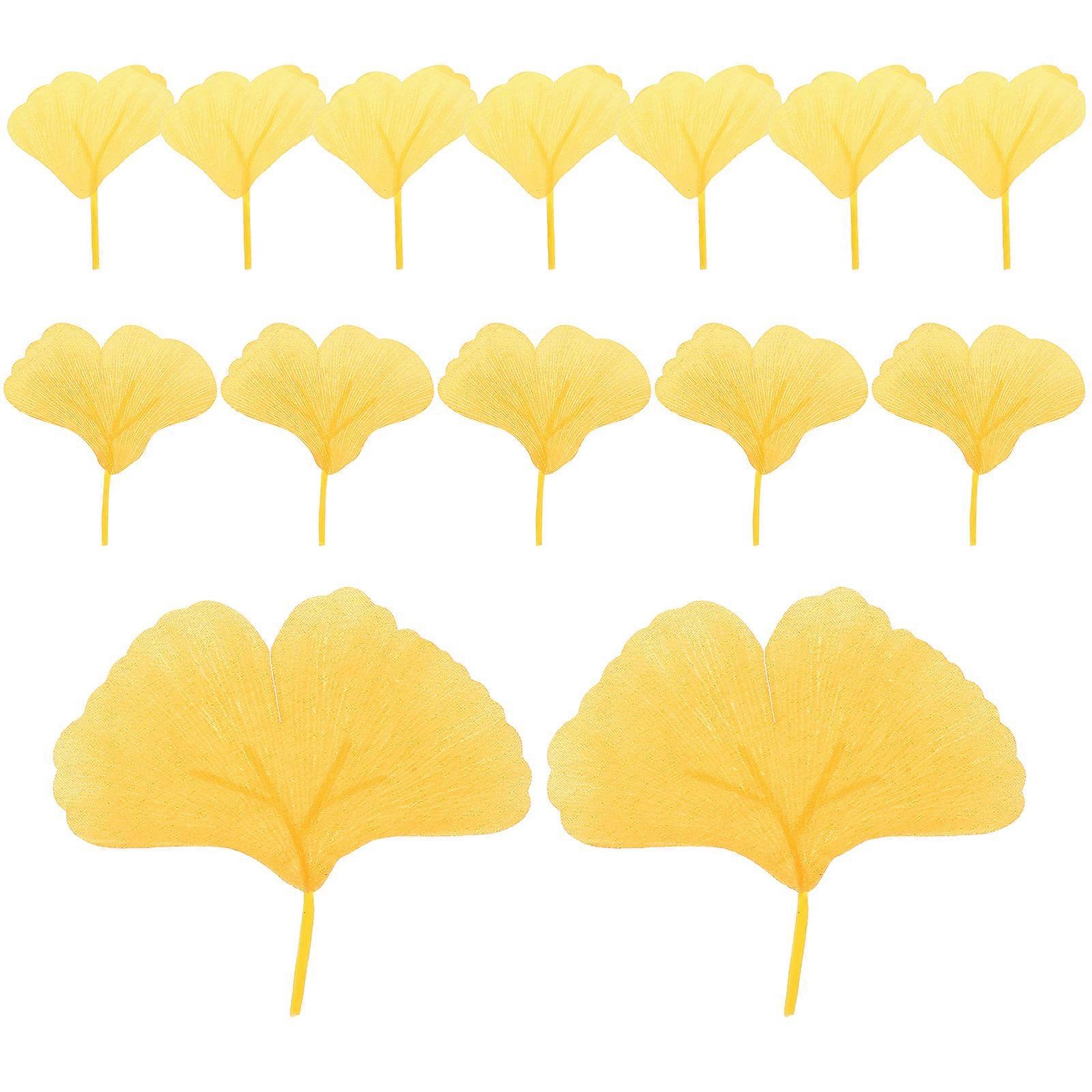100pcs Simulation Ginkgo Blätter Gefälschte Ginkgo Blätter Faux Ginkgo Blätter Hochzeitsdekor