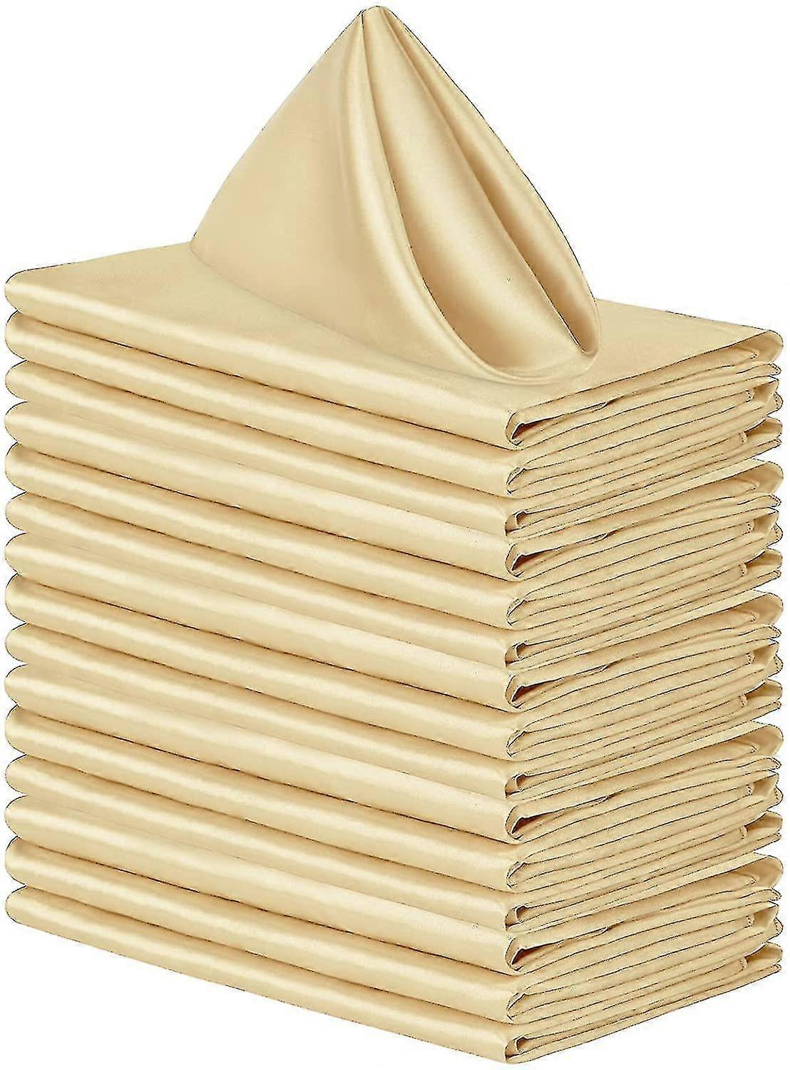 Elegant Satin Cloth Napkins - Set of 12 for Stylish Table Decoration