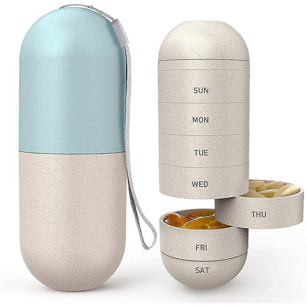 Portable 7-Day Pill Box Waterproof
