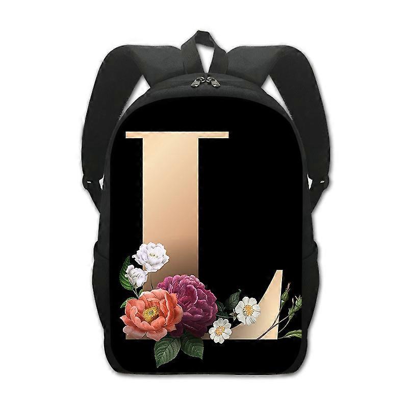 26 Letters A-Z Polyester Comfortable Backpack Students Large Capacity Casual out Computer Backpacks