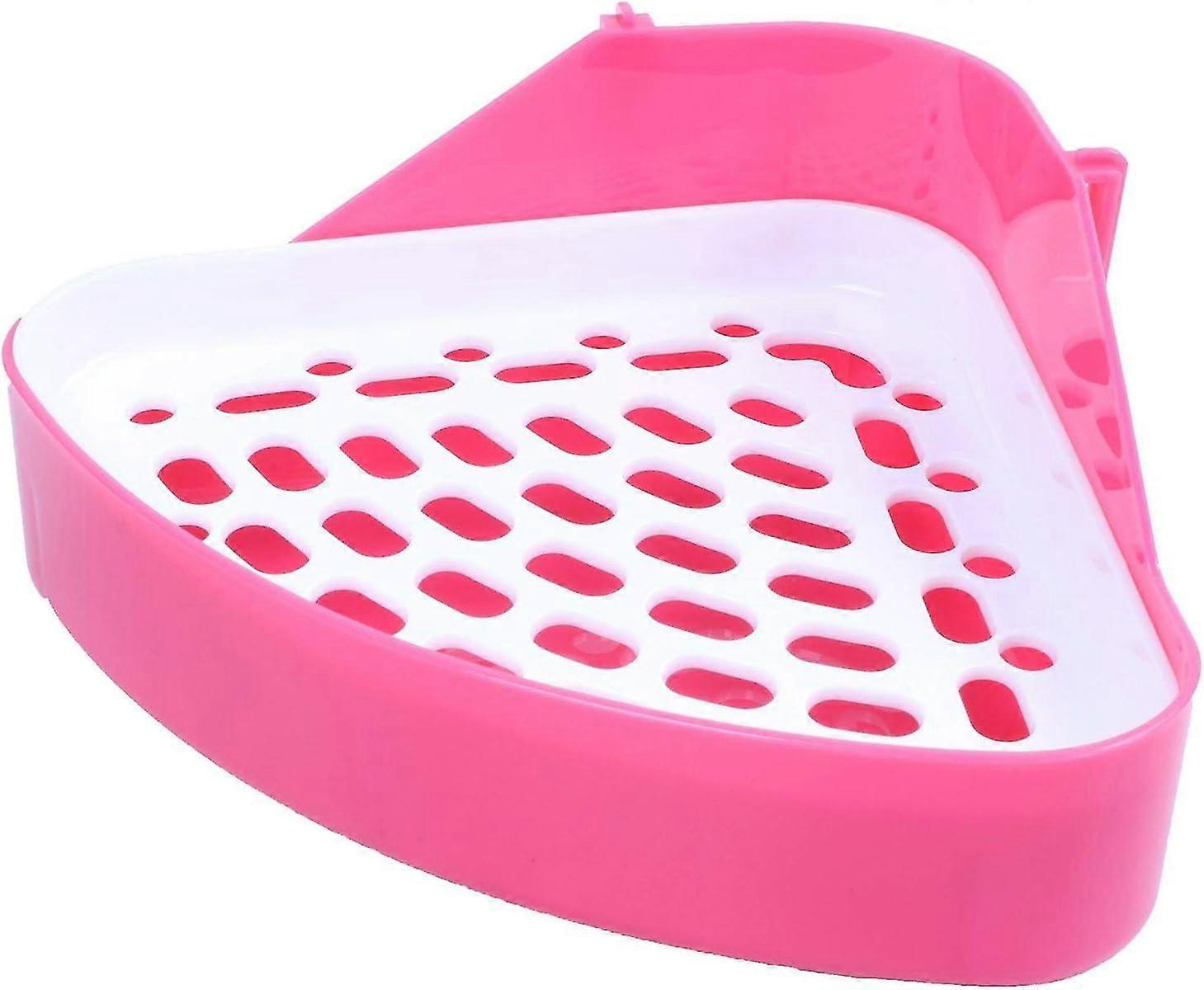 1 Pack Triangle Small Potty Corner Pet Litter Pan Bedding Box For Small Animals Rabbit Guinea Pig Chinchilla