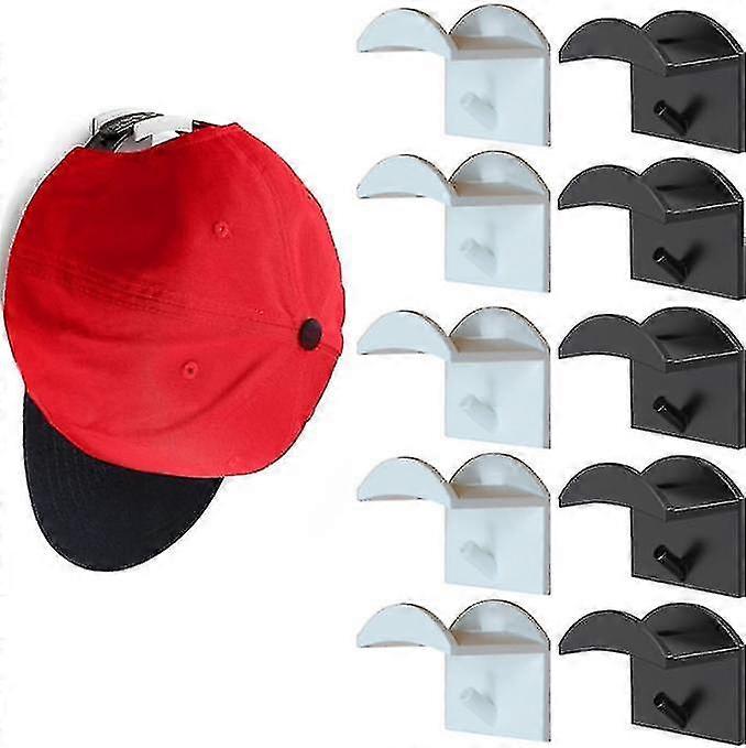 10 Pack Adhesive Hat Holder Cap Hook For Wall Mount No Drilling Hat Rack