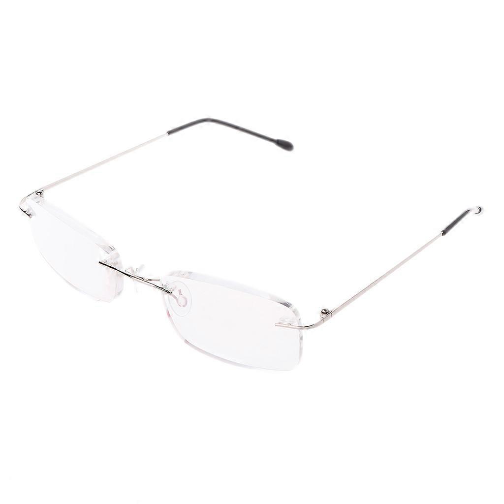 Men's for Titanium Alloy No for Rim Reading Glasses Frameless Folding Eyeglasses