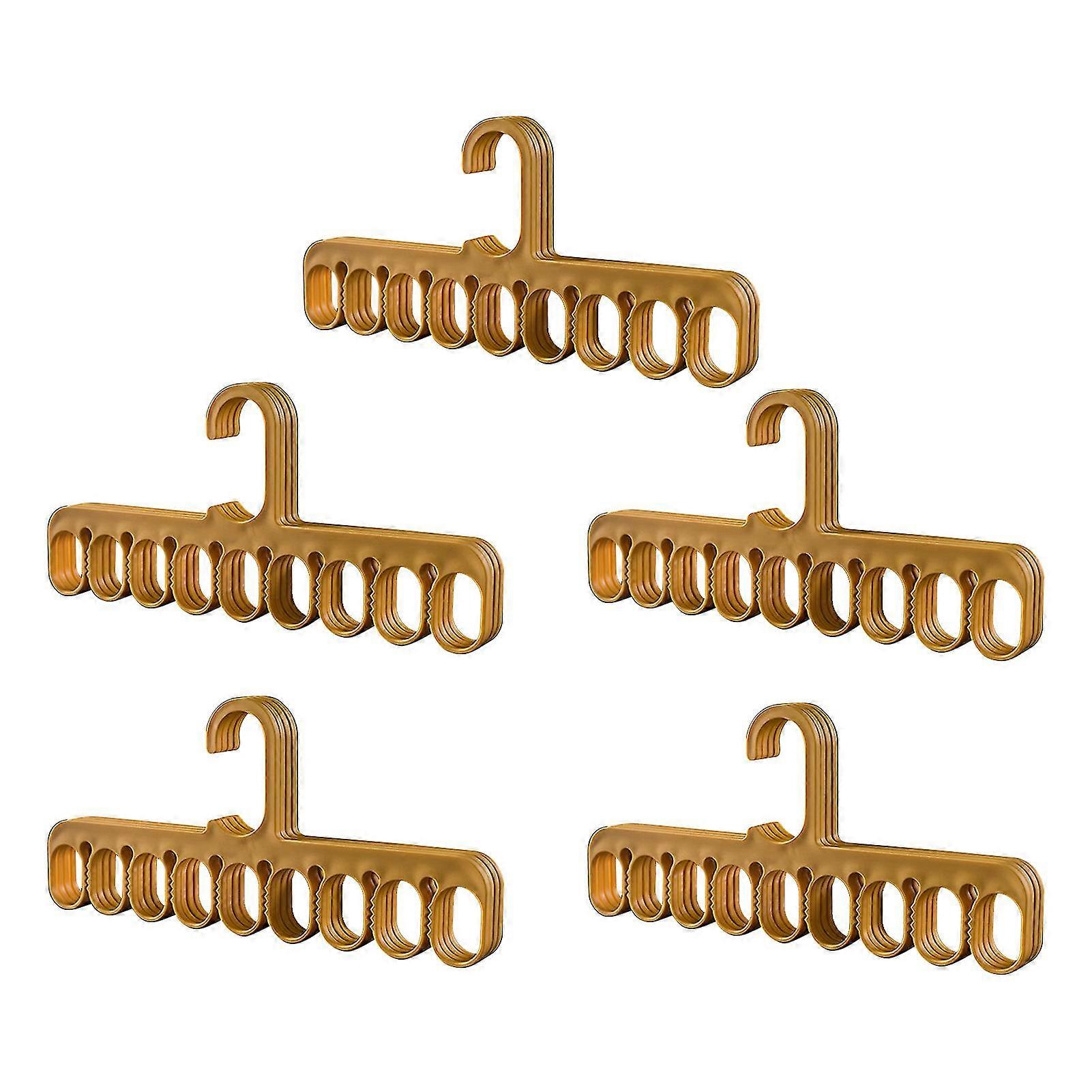 5pcs 9 Holes Space Saving Wardrobe Storage Drying Racks Organizer Accessories