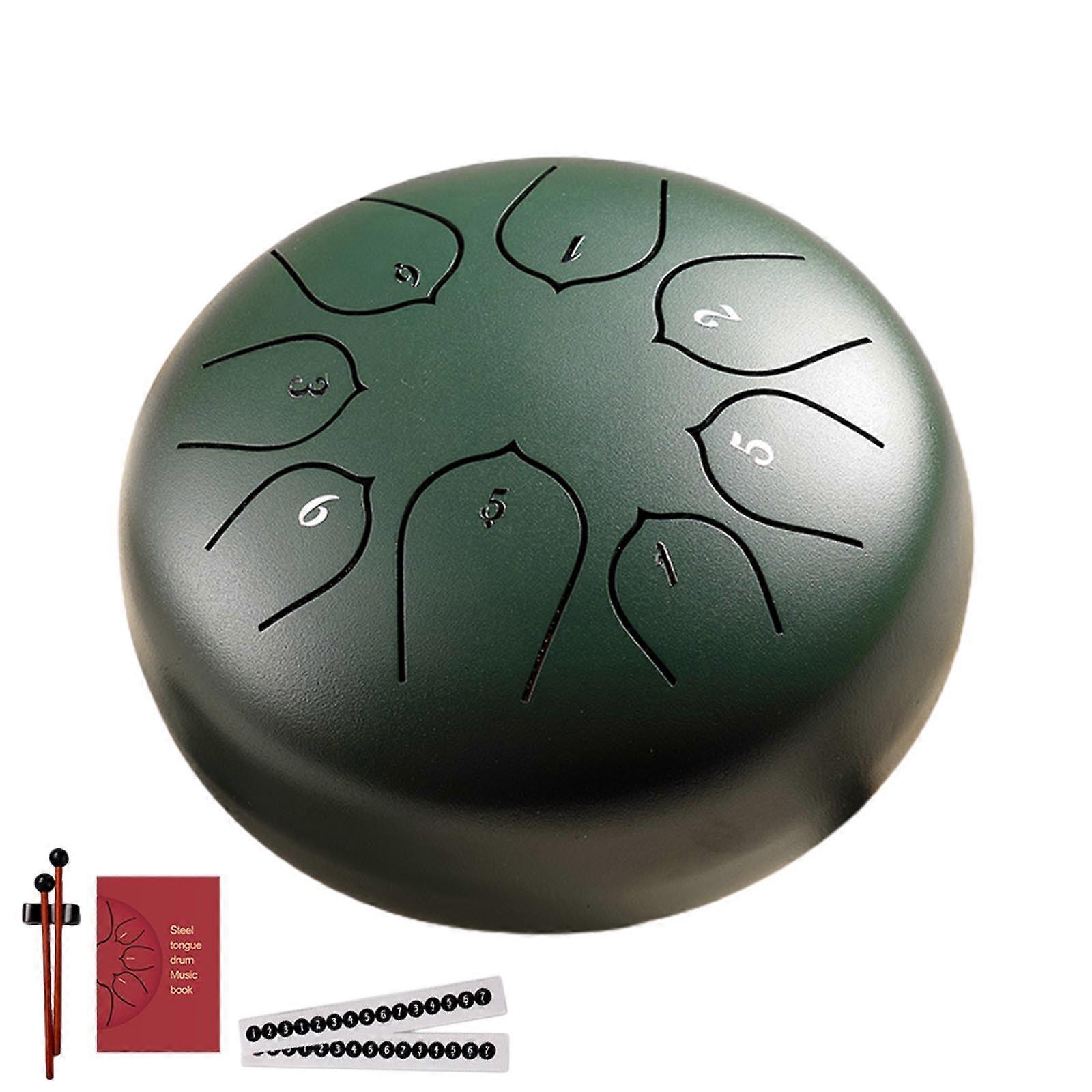 8 ملاحظات طبل Handpan 6 بوصة أداة فولاذية للترفيه التعليمي الموسيقي