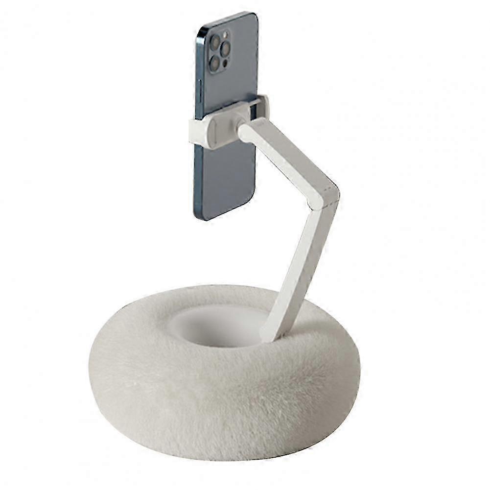 Adjustable Phone Angle Plush Pillow Phone Stand - Portable Holder for Desktop Bed Sofa
