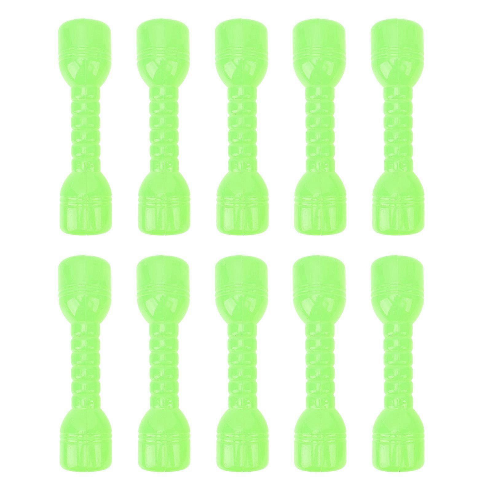 Kids Arm Exercise Toy - 10Pcs Green Plastic Dumbbells for Morning Exercise at Home