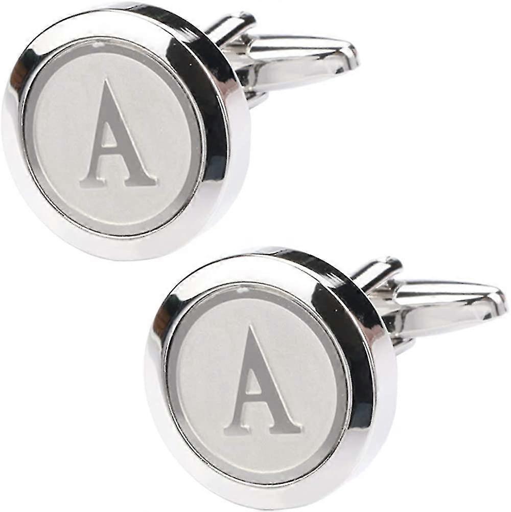 Cufflinks Compatible With Men Shirt Personalized Initials Alphabet A-z