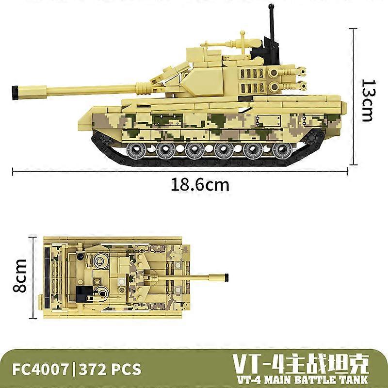 WW2 Military Model Series World War II M4A3 T14 Leopard 2A7 Main Battle Tank Collection Model Building Blocks Bricks Toys Gifts
