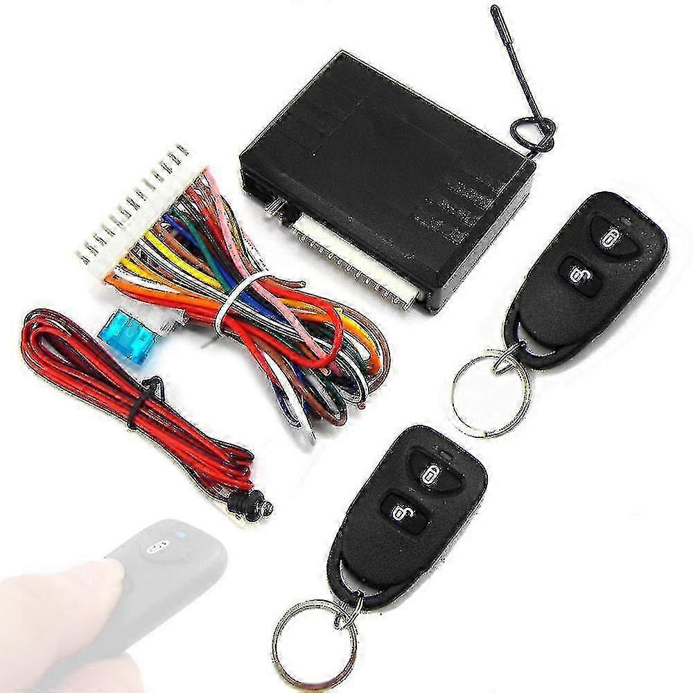 Car Keyless Entry System Universal Auto Remote Central Door Lock Kit 12V with Control Box & LED - JA