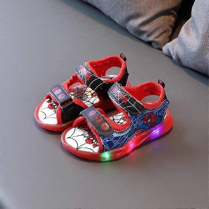 Children Sandals Girl Princess Sandal Frozen Elsa Summer Breathable Luminous Kids Girls Sports Sandals Shoes