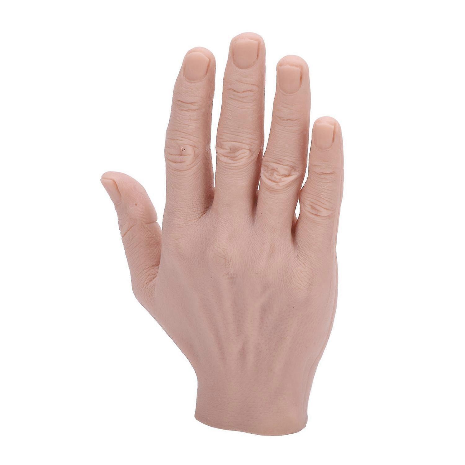 Silicone Male Hand Model Reusable Simulation Silicone Artificial Hand Model Bendable Artificial Hand