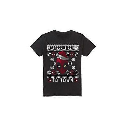 Deadpool Mens Coming To Town T-Shirt