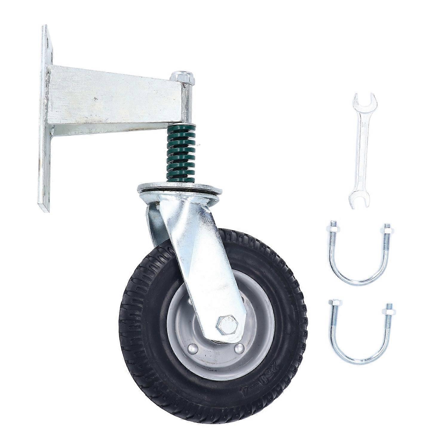 عجلة البوابة 8 بوصة 600 رطل الحمولة عالية الكربون الصلب والمطاط بوابة عجلة عجلة رمادي