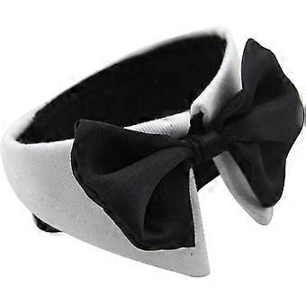 Dog Bow Tie Wedding Dog Collar Pet Collar Adjustable Bow Tie Bow Tie Suitable For Large Dogs1pcs-White