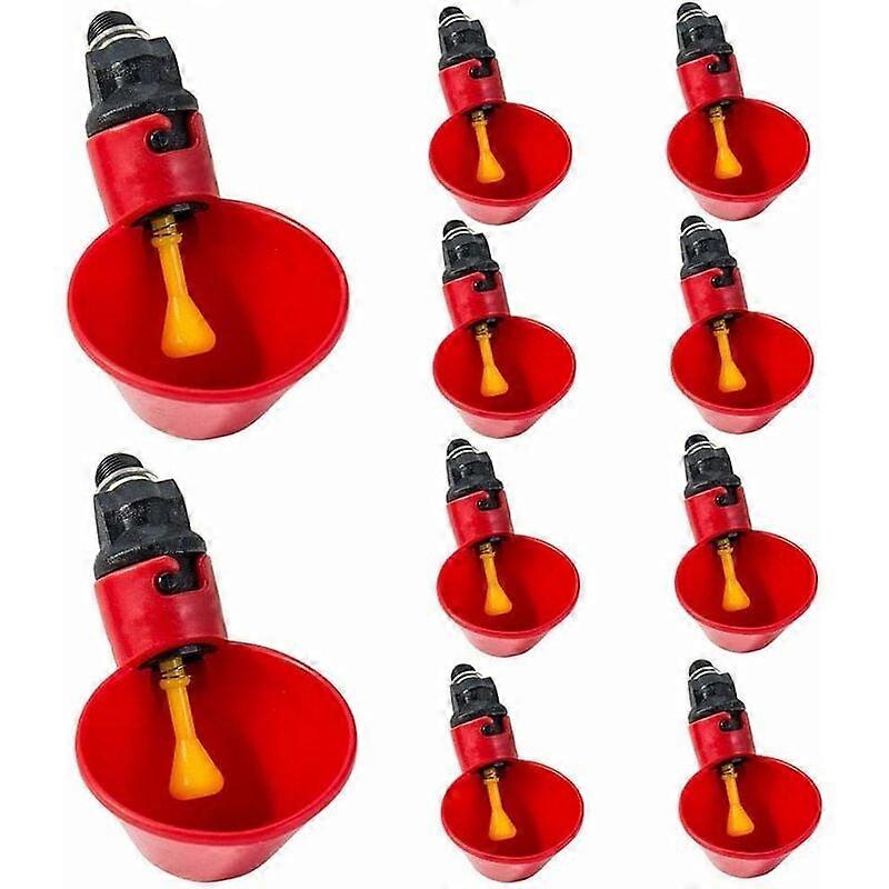 10PCS Automatic Chicken Drinker Cups for Poultry Watering