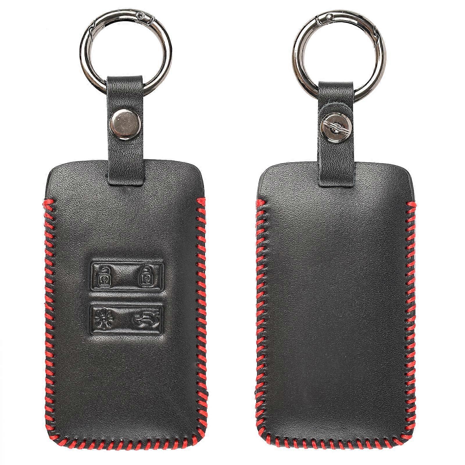 4 Button PU Leather Car Remote Key Fob Chain Ring Holder Cover Case Shell For Renault Koleos Kadjar Captur Espace Megane Fluence