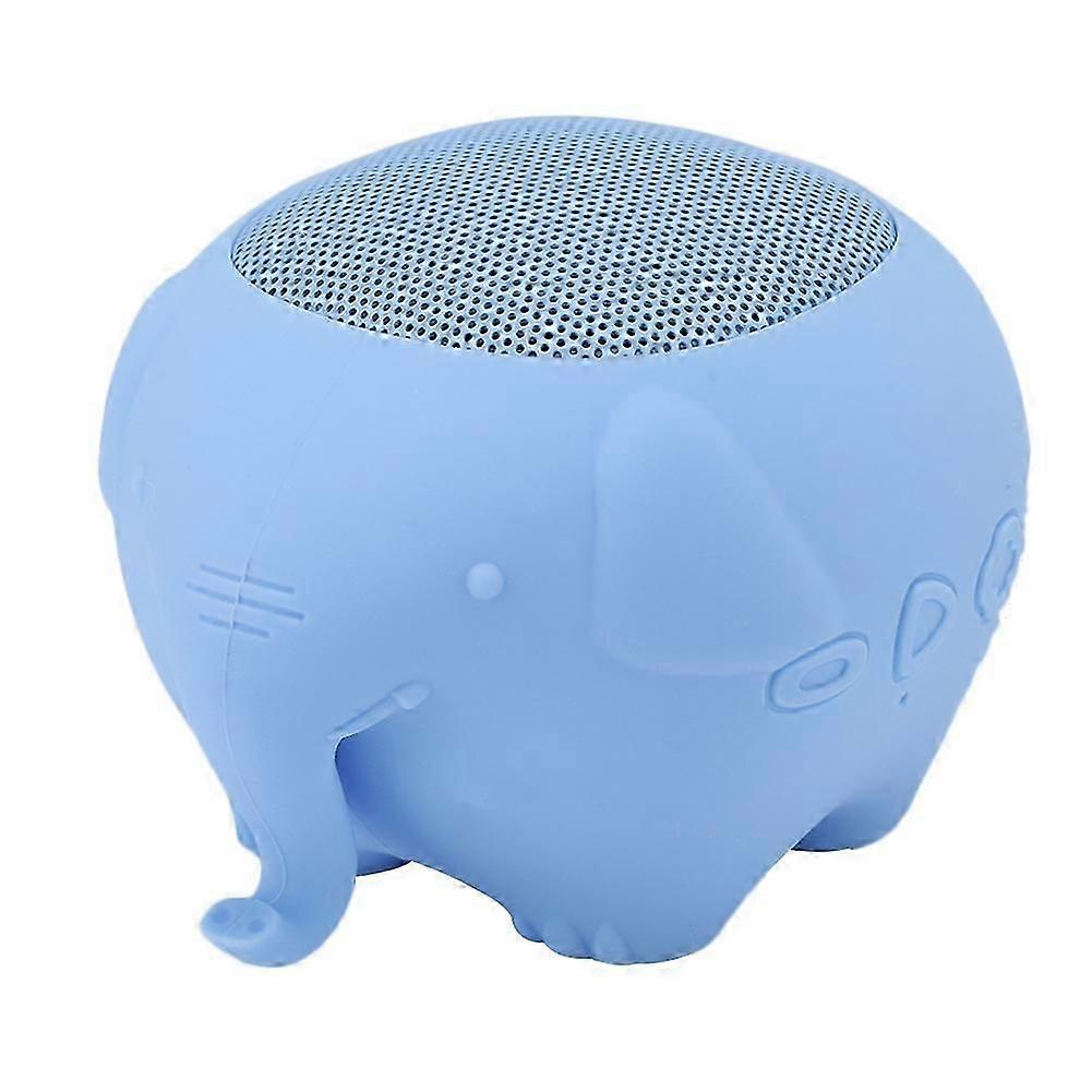 Cute Pet Elephant Shaped Portable Wireless Bluetooth 5.0 Speaker 400mAh Stereo with MIC (Blue)