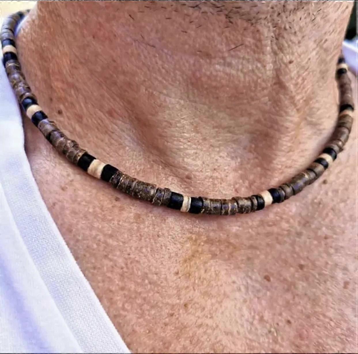 Bohemian Herren Surf Halskette Herren Perlenkette Afrikanische Halskette