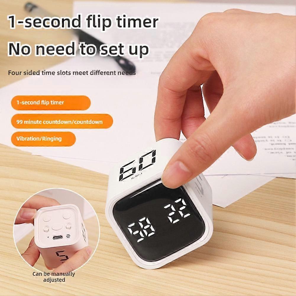 Digitale kookkubus Timer Desktop LCD met zwaartekrachtsensor Led-display voor tijd