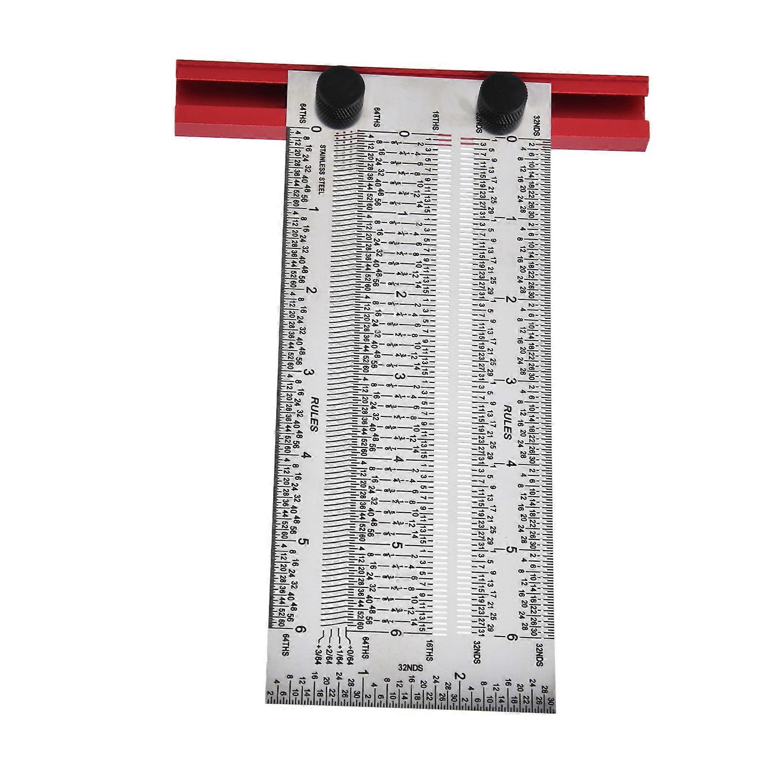 T Rule Stainless Steel Scribing Ruler 36-Inch Precision Woodworking Measuring Tool Positioning Gauge