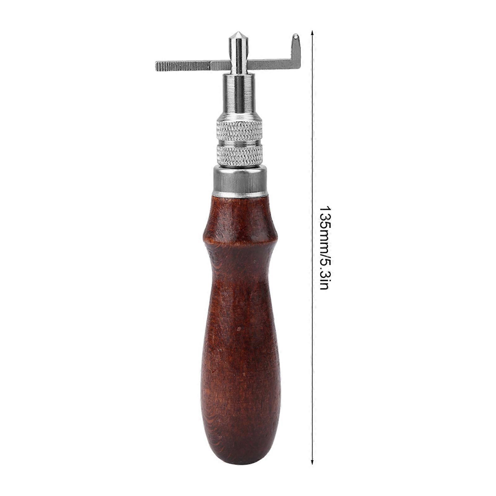 Adjustable Leather Edge Stitching Groover 135mm Wood Handle Tool
