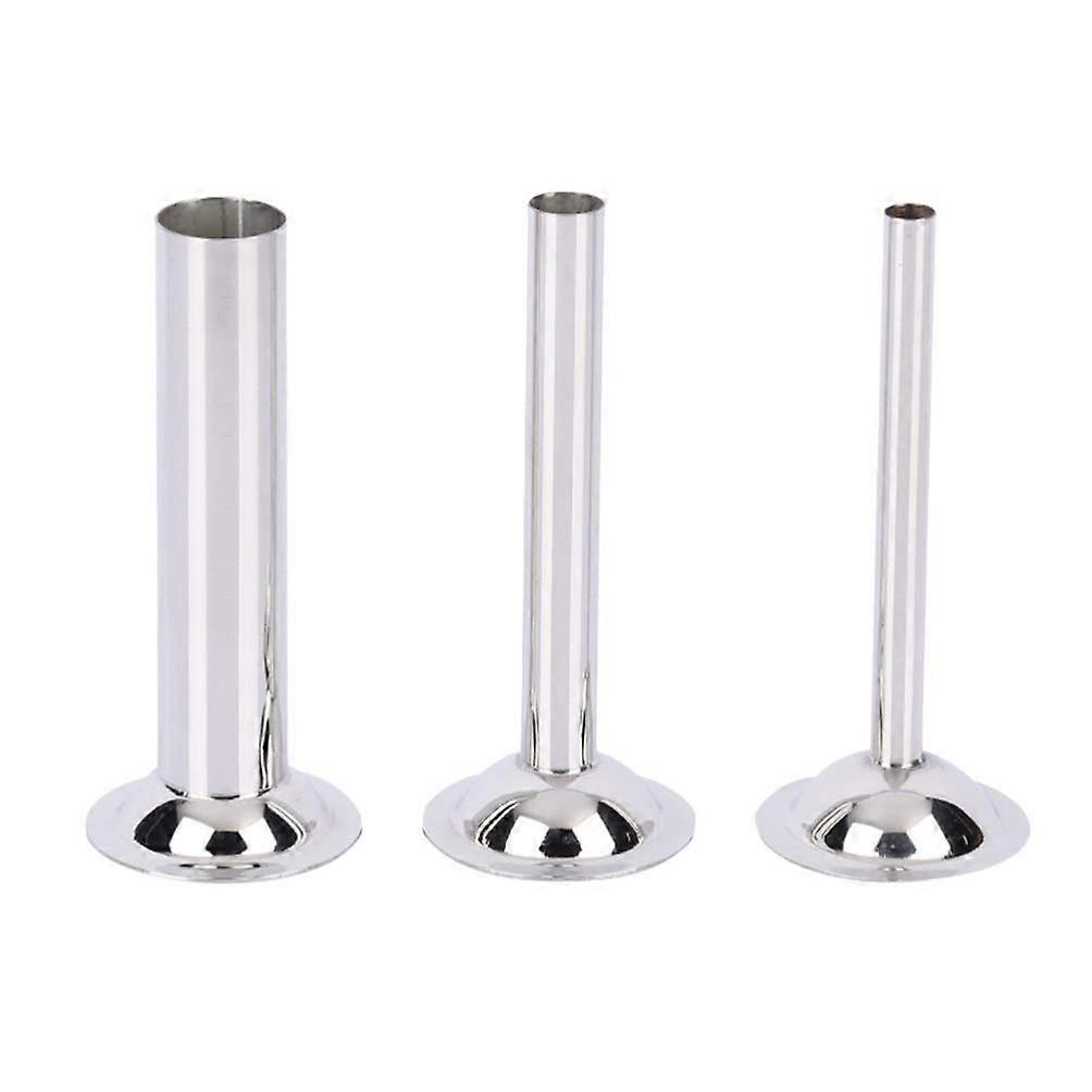Stainless Steel Sausage Filling Tubes Set of 3 for Meat Processing, Durable and Easy to Clean, Compatible with Most Stuffers