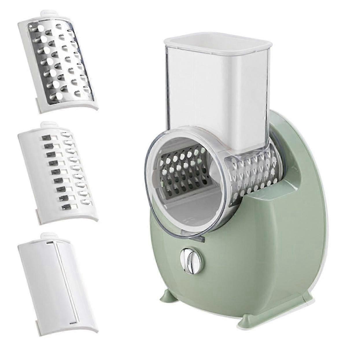 3-In-1 Electric Rotating Vegetable Slicer, USB Slicer, Automatic Chopper, Crushed Grater with 3 Bla