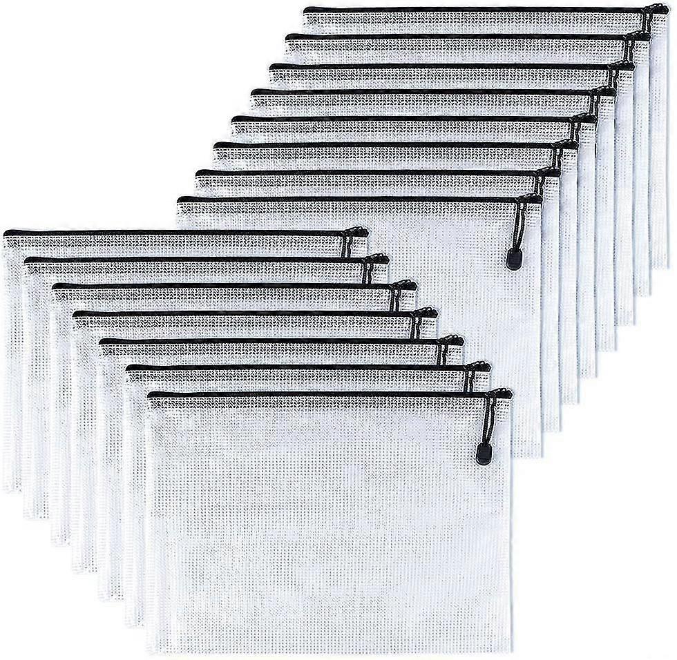 15 Pcs Document Bag A5 Zipper File Wallets Plastic Zippered Folder Bags Small Zip Storage