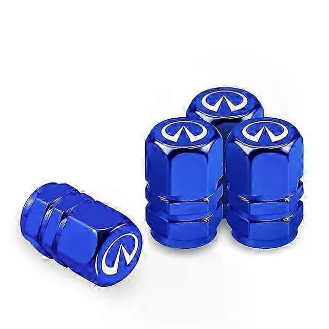 Unbrand 4Pcs Car Tire Valve Caps Metal Tyre Air Stems Cover For Q70L QX50 Q50 QX30 QX60 QX80 Q60 Q30