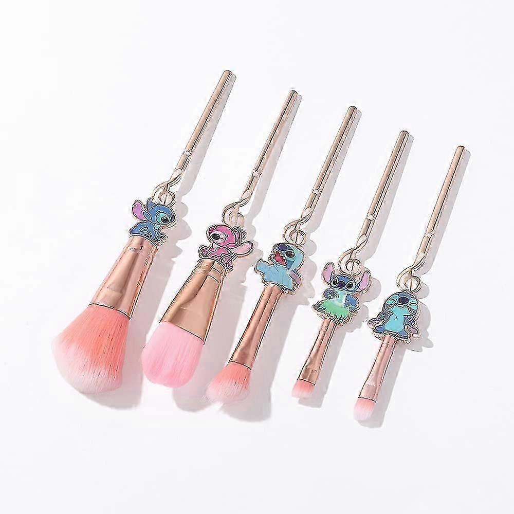 Makeup Brushes Set - 5Pcs Creative Stitch Theme Cosmetic Brushes Set, Premium